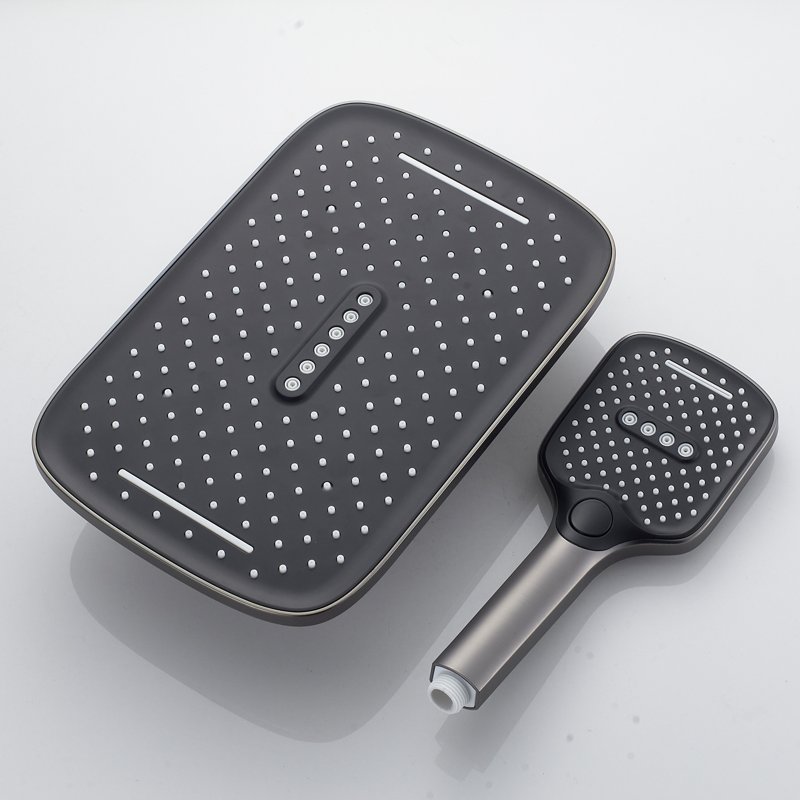 Душевая система встраиваемая Shevanik S4135T, оружейная сталь