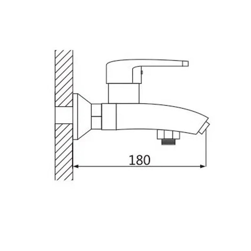 Смеситель для ванны Shevanik S5002, хром