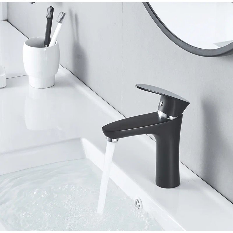 Смеситель для раковины Shevanik S9801H, черный/хром