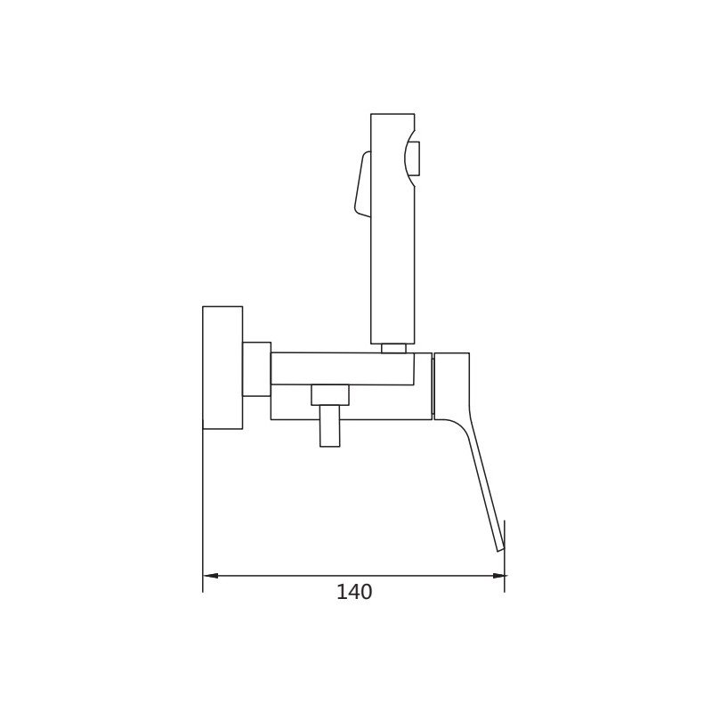 Гигиенический душ со смесителем Shevanik S9905G-1, золотой сатин