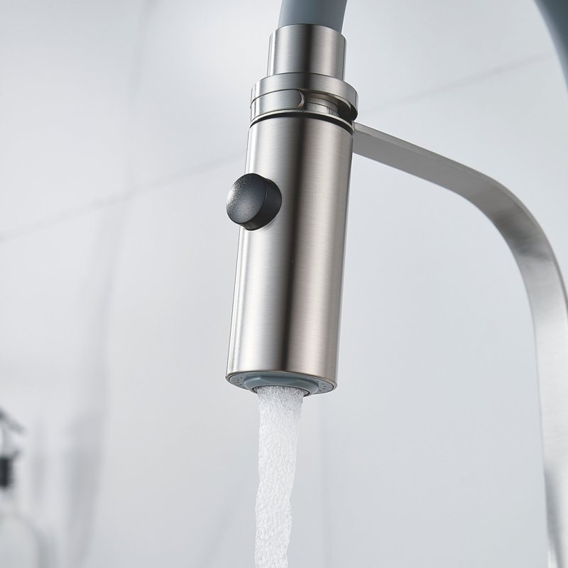 Смеситель для кухни с гибким изливом и режимом 