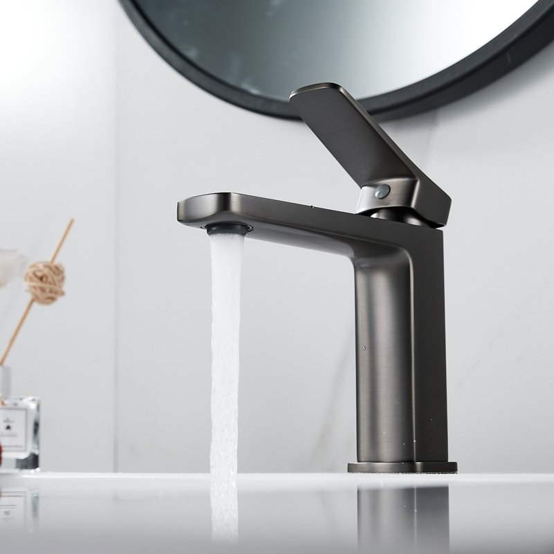 Смеситель для раковины Shevanik S9901T, оружейная сталь