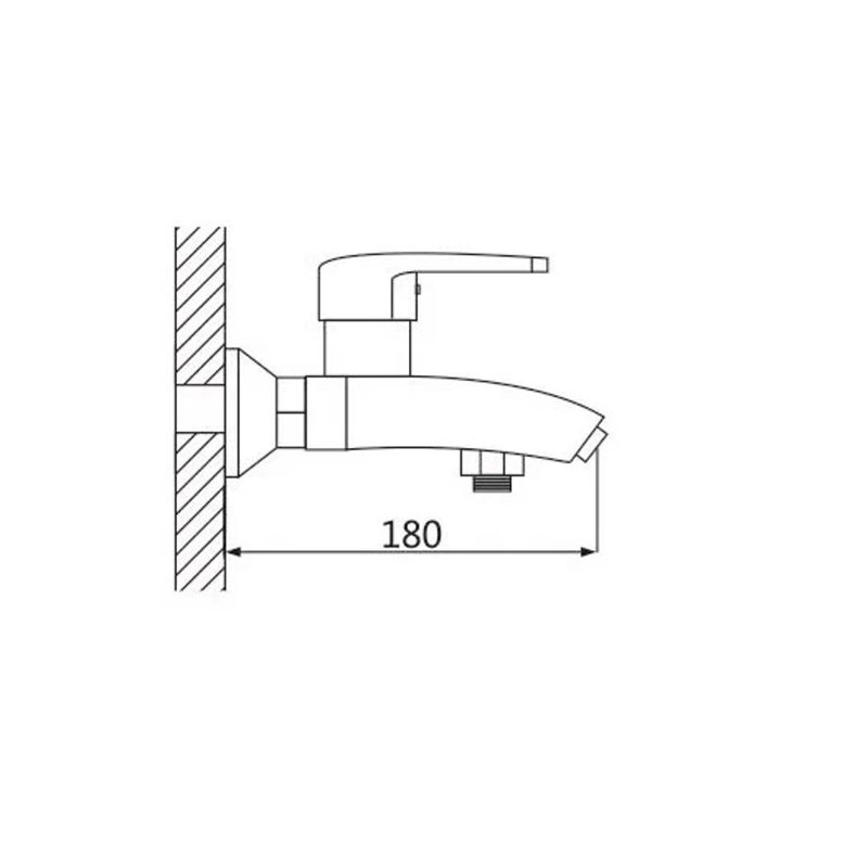 Смеситель для ванны Shevanik S5002F, белый/хром