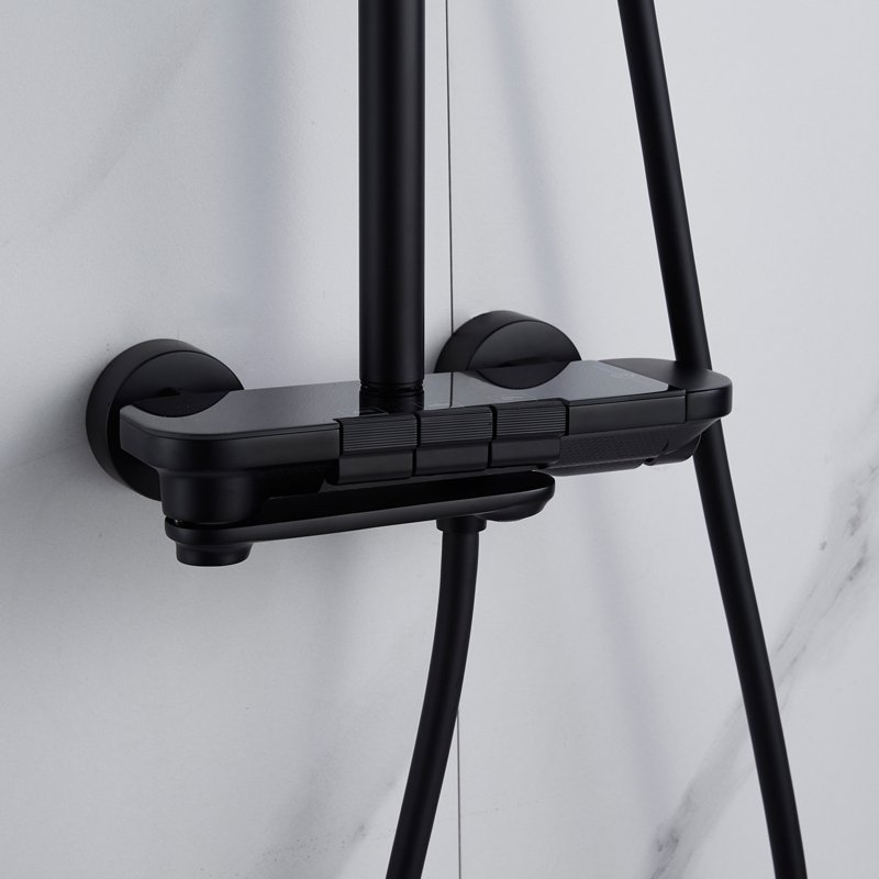 Душевая система Shevanik S9636H, черный