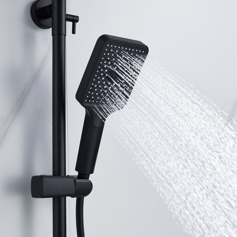 Душевая система Shevanik S9136T, оружейная сталь