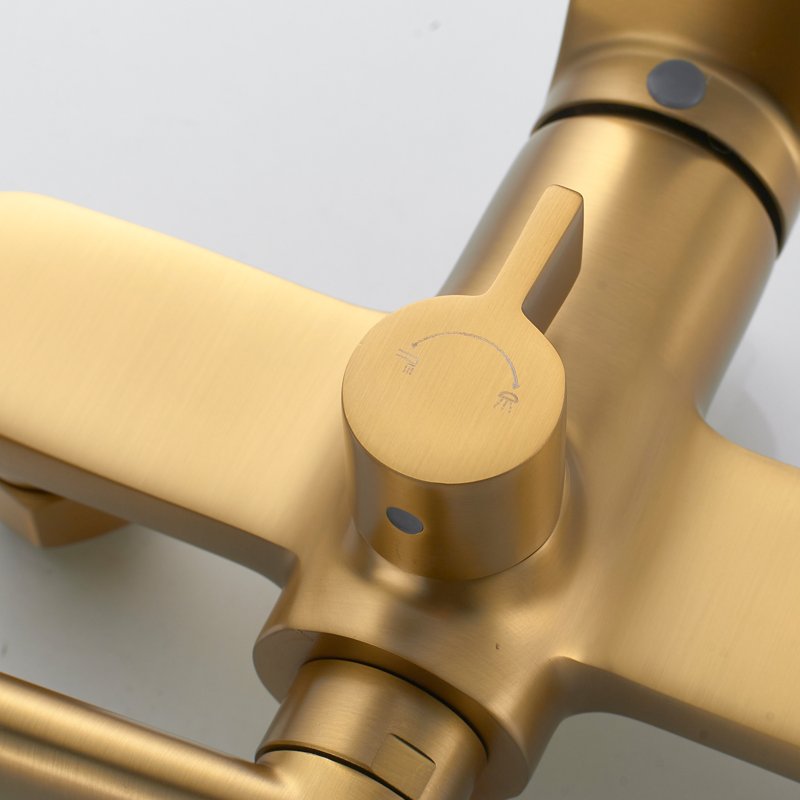 Смеситель для ванны Shevanik S4322G, золотой сатин