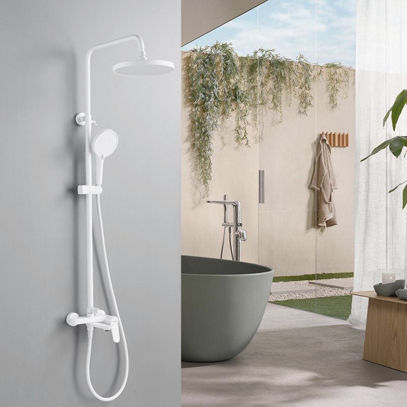 Душевая система Shevanik S8336T, оружейная сталь