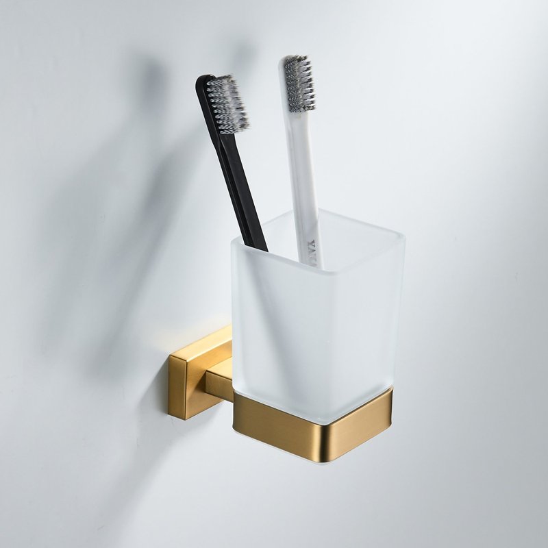 Стакан для ванной комнаты Shevanik SG5612G, золотой сатин