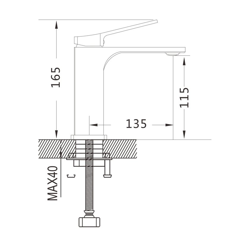 Смеситель для раковины Shevanik S6101C, белый