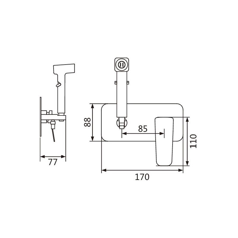 Гигиенический душ со смесителем Shevanik S8005F, белый