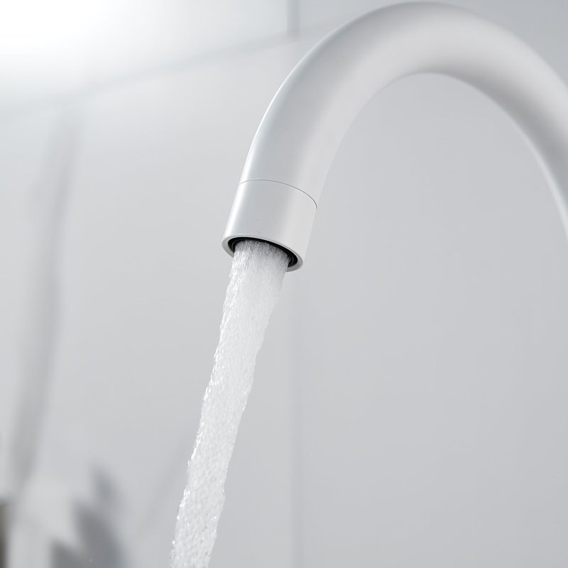 Смеситель для кухни с подключением фильтра Shevanik S128C, белый