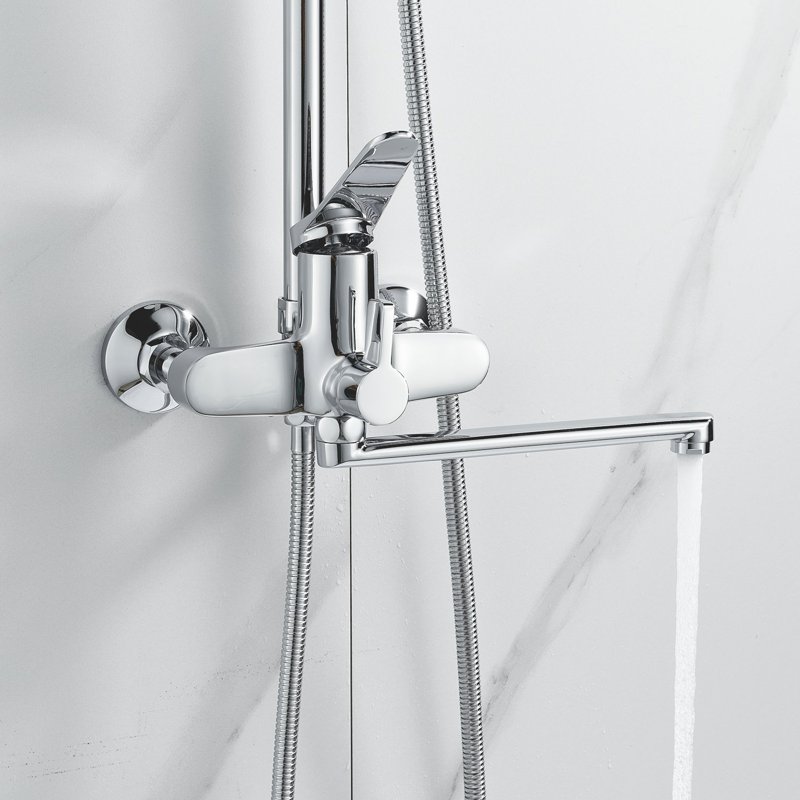 Душевая система Shevanik S6836H, черный