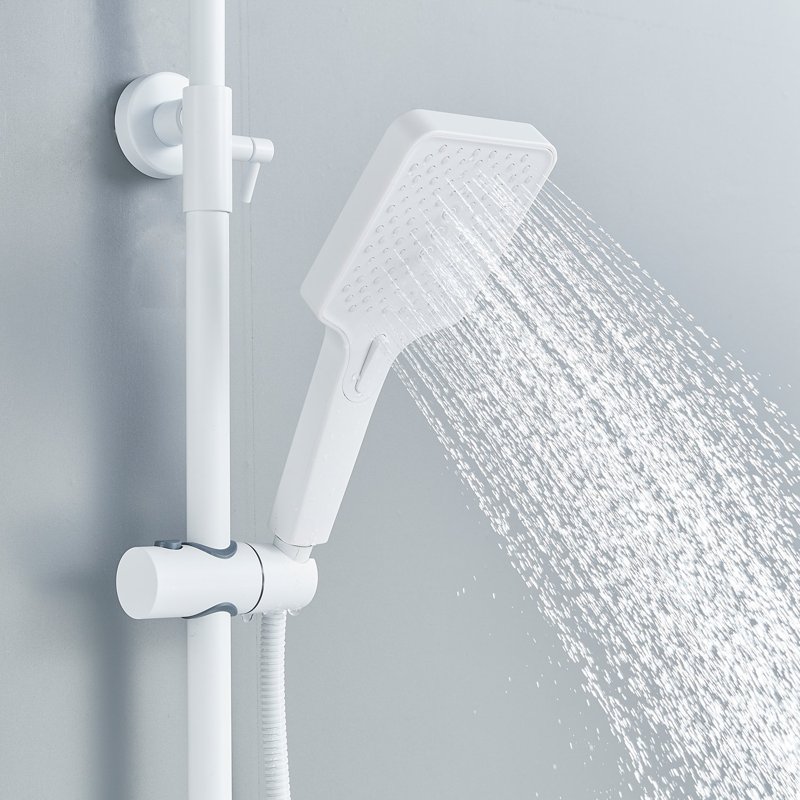 Душевая система Shevanik S8136F, белый/хром