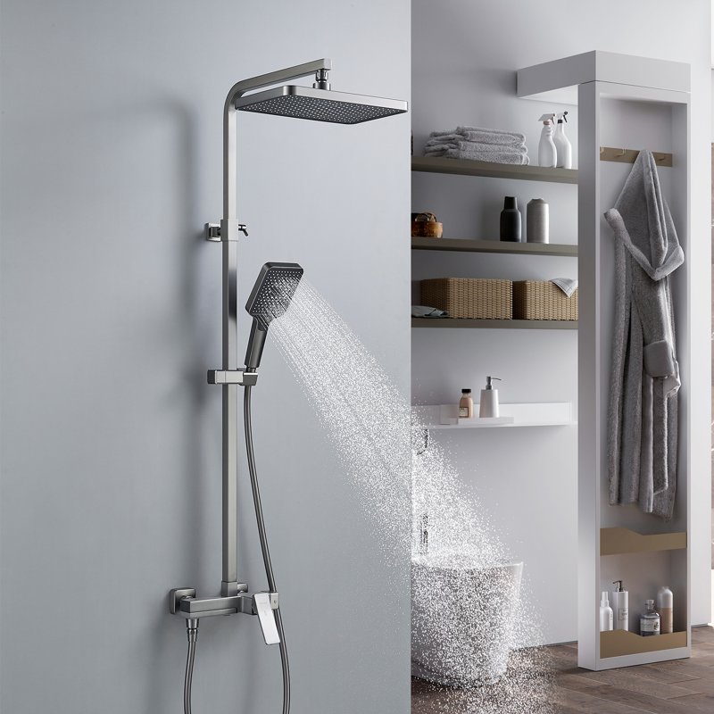 Душевая система Shevanik S9036F, белый/хром