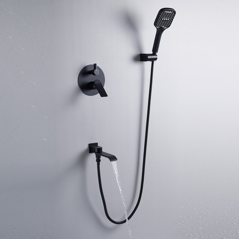 Душевая система встраиваемая Shevanik S4135H, черный