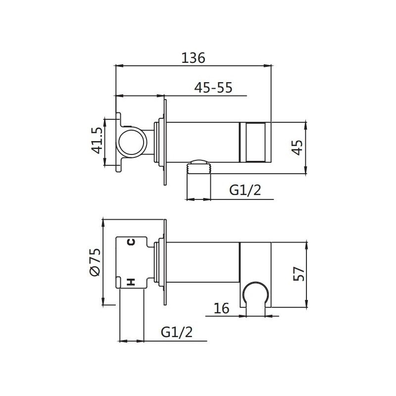 Гигиенический душ со смесителем Shevanik S6805-1, хром
