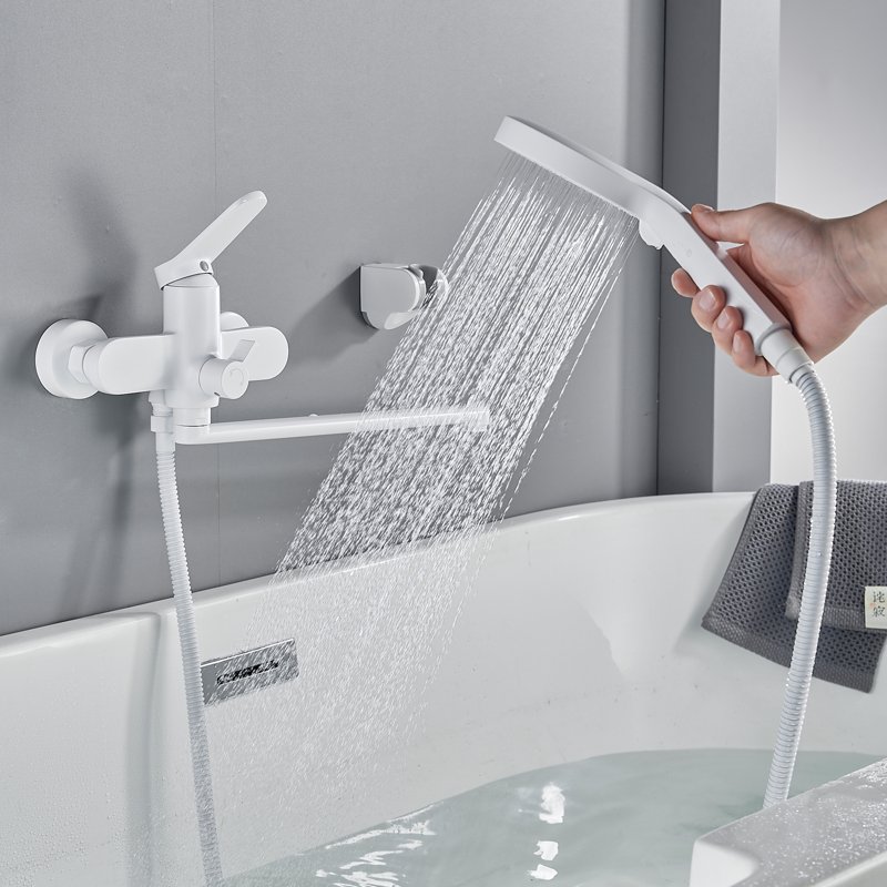 Смеситель для ванны Shevanik S4322C, белый