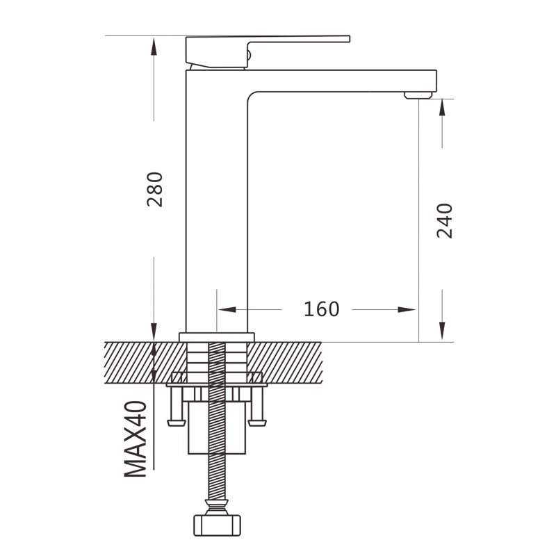 Смеситель для раковины Shevanik S9611, хром