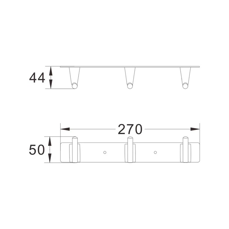 Планка с 3 крючками Shevanik SG5731C, белый