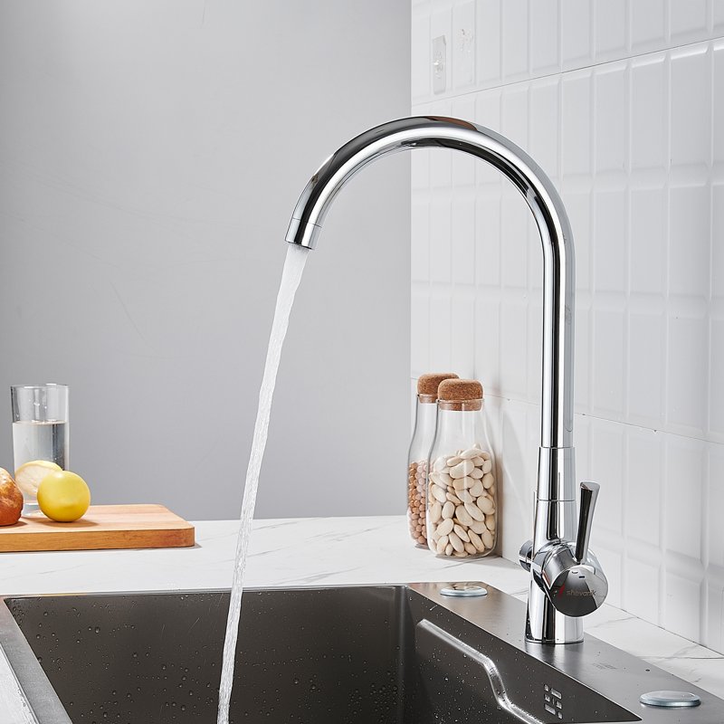 Смеситель для кухни с подключением фильтра Shevanik S428, хром