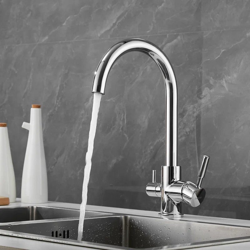 Смеситель для кухни с подключением фильтра Shevanik S168, хром