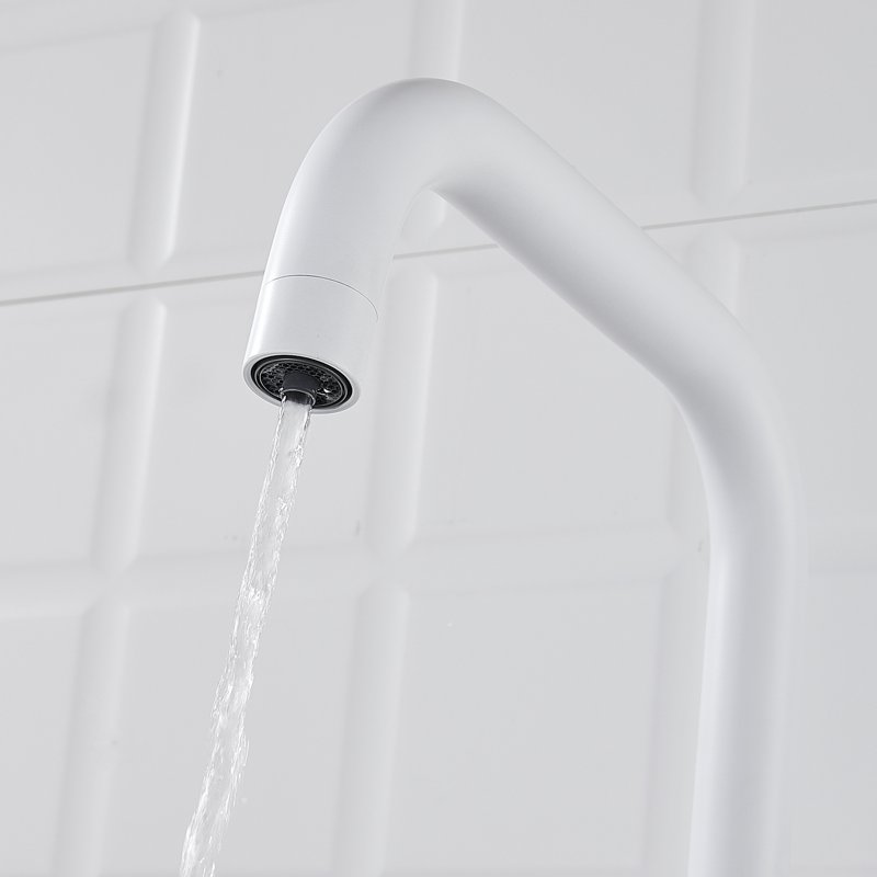 Смеситель для кухни с подключением фильтра Shevanik S528C, белый