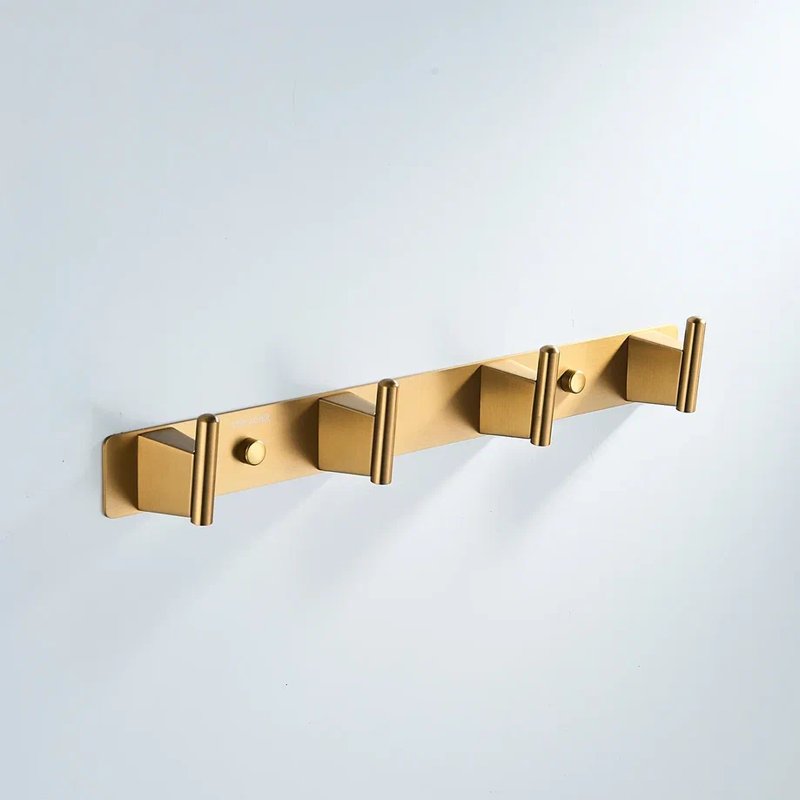 Планка с 4 крючками  Shevanik SG5741G, золотой сатин