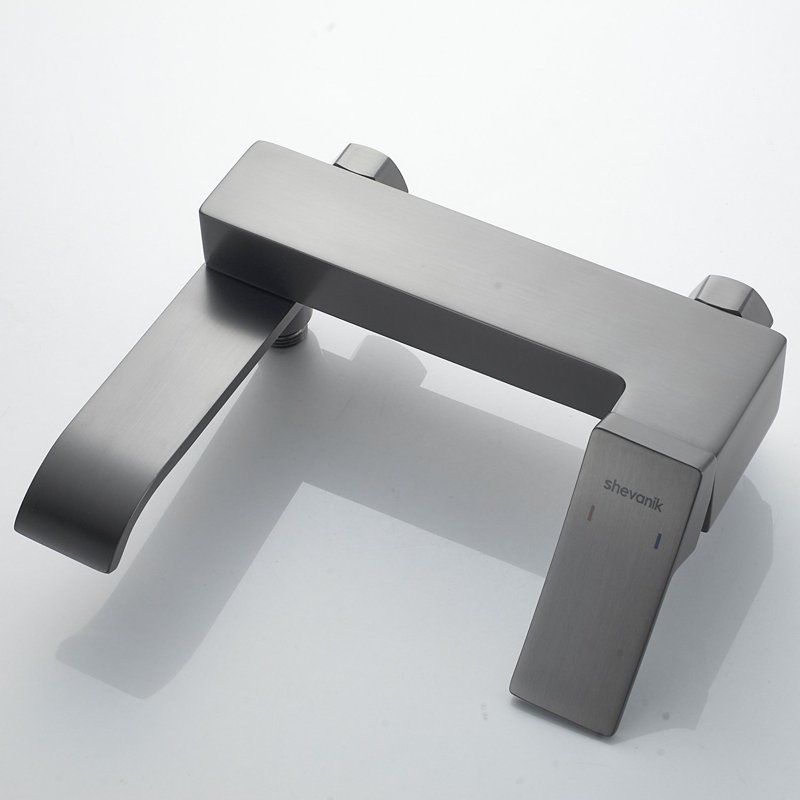 Смеситель для ванны Shevanik S4002T, оружейная сталь