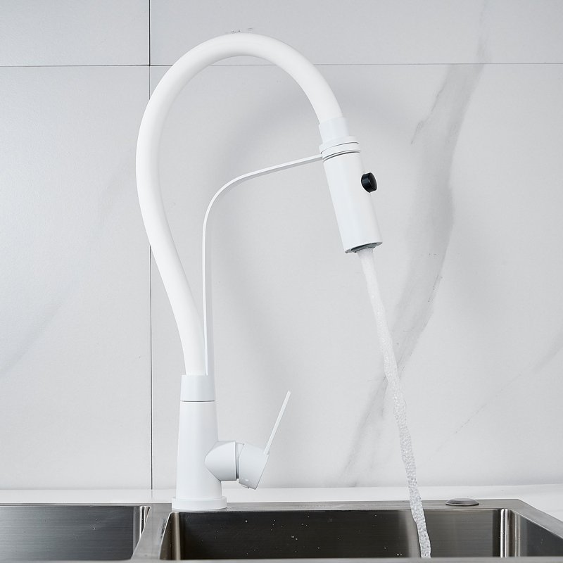 Смеситель для кухни с гибким изливом и режимом 