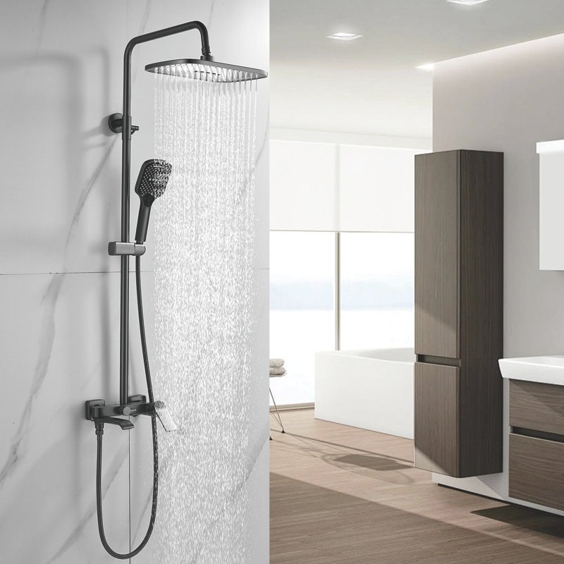 Душевая система Shevanik S6036F, белый/хром