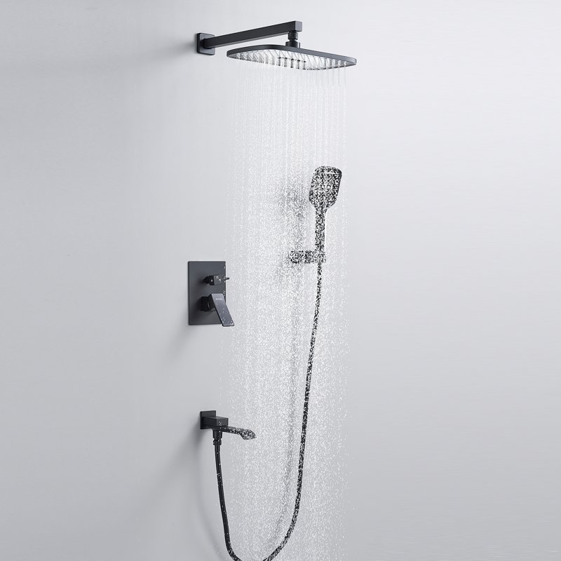 Душевая система встраиваемая Shevanik S4035H, черный