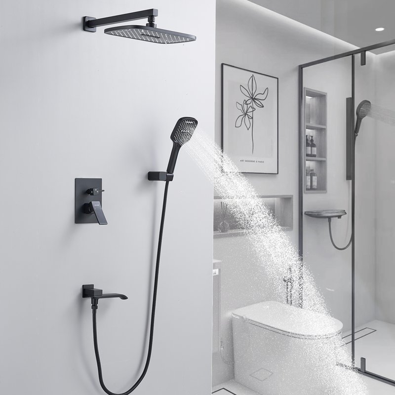 Душевая система встраиваемая Shevanik S4035H, черный