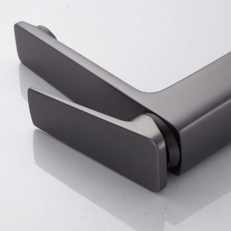 Смеситель для раковины Shevanik S8901T-1, оружейная сталь