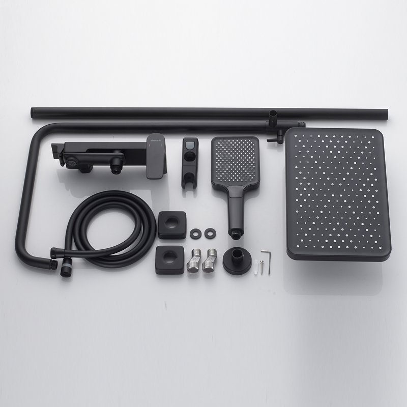 Душевая система Shevanik S8236H, черный