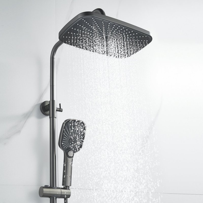 Душевая система Shevanik S7036H, черный