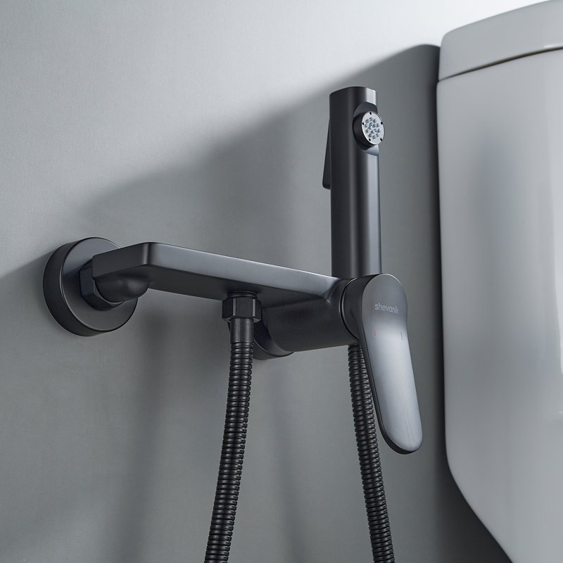 Гигиенический душ со смесителем Shevanik S9905G-1, золотой сатин