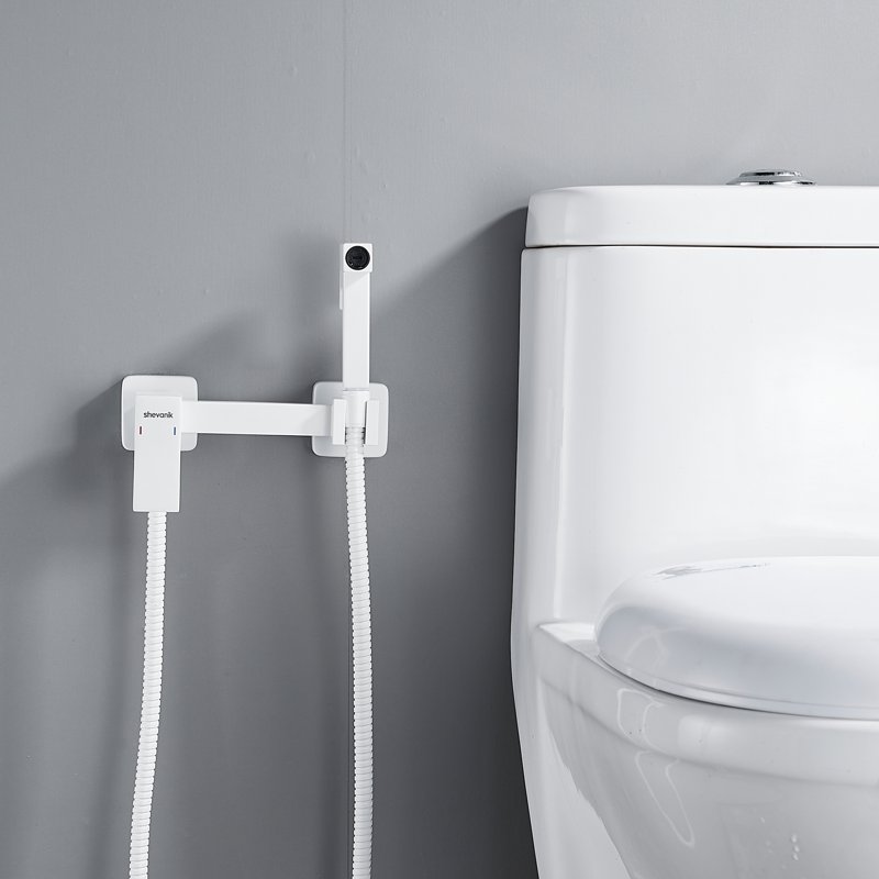 Гигиенический душ со смесителем Shevanik S147T, оружейная сталь