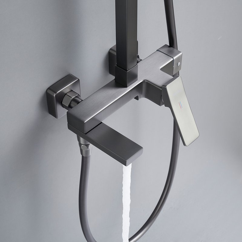 Душевая система Shevanik S9036F, белый/хром