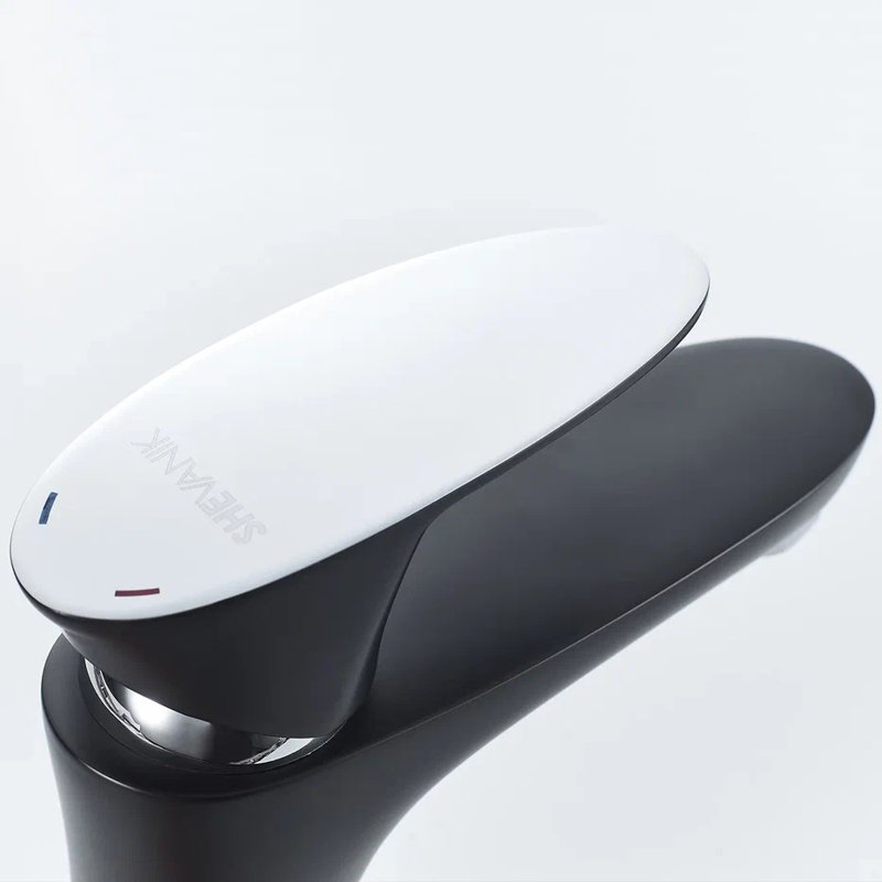 Смеситель для раковины Shevanik S9801H, черный/хром