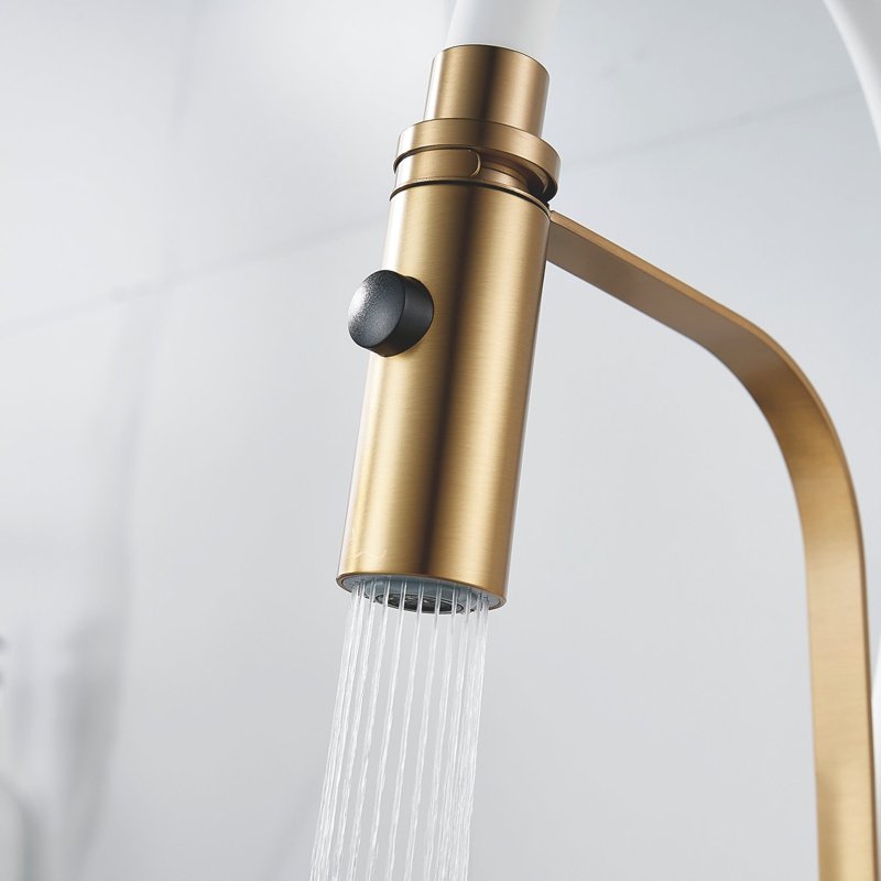 Смеситель для кухни с гибким изливом и режимом 