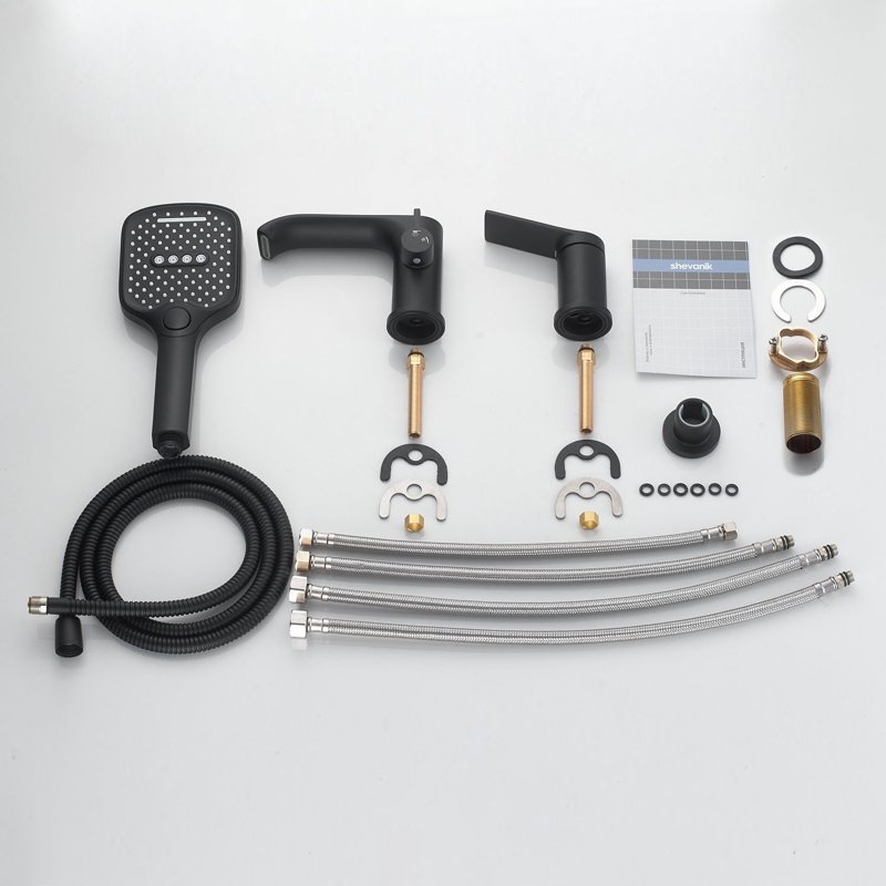 Смеситель на борт ванны Shevanik S4112H, черный