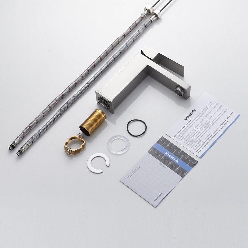 Смеситель для раковины Shevanik S7001L, сатин