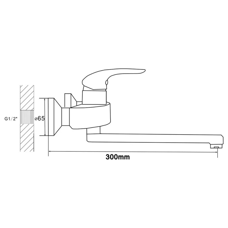 Смеситель для ванны Shevanik S5502, хром