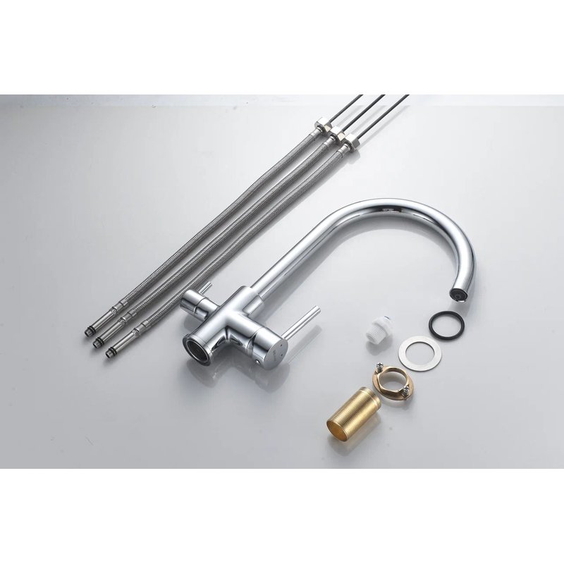 Смеситель для кухни с подключением фильтра Shevanik S128, хром