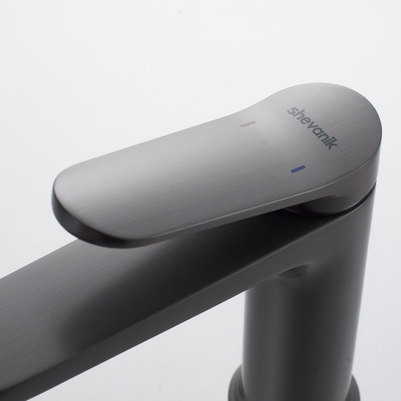 Смеситель для раковины Shevanik S4301T, оружейная сталь