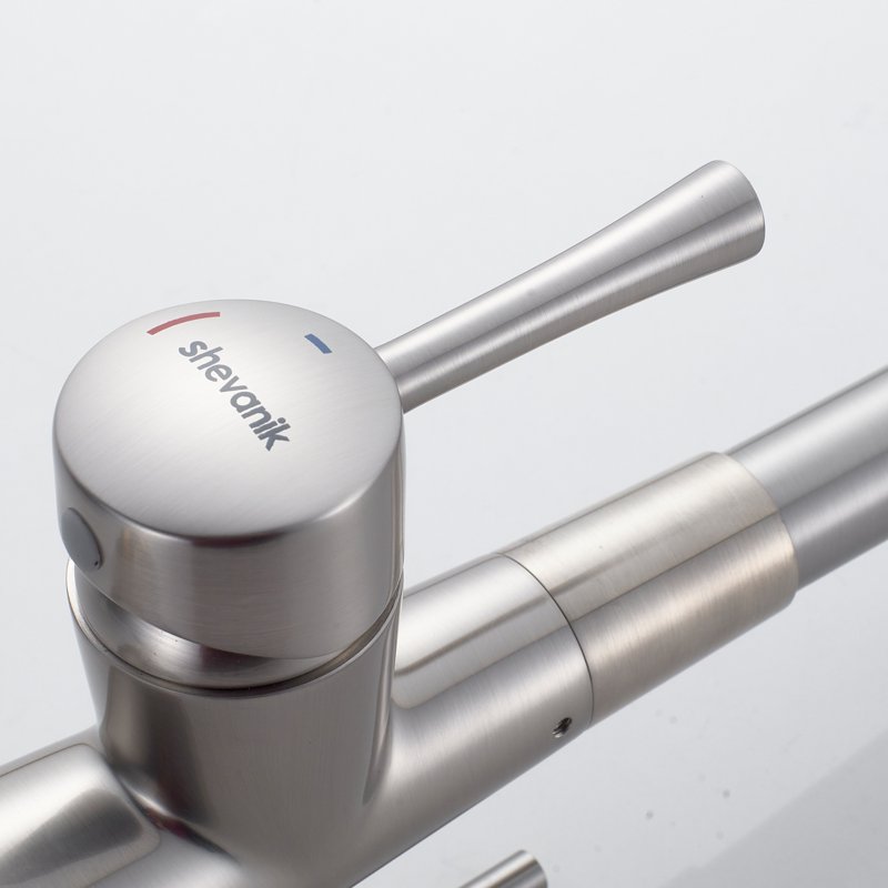 Смеситель для кухни с подключением фильтра Shevanik S528L, сатин