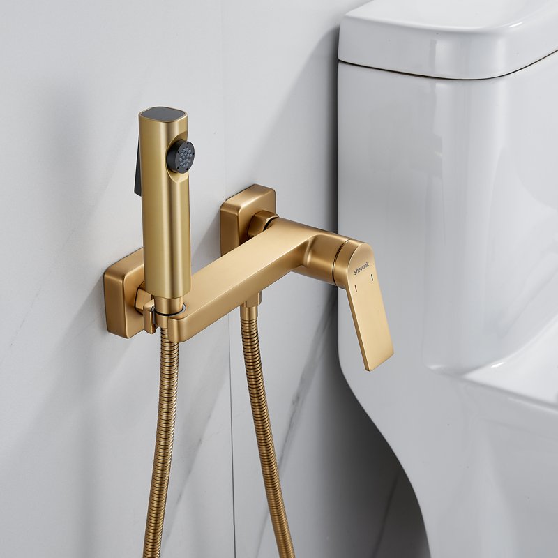 Гигиенический душ со смесителем Shevanik S4005T-1, оружейная сталь