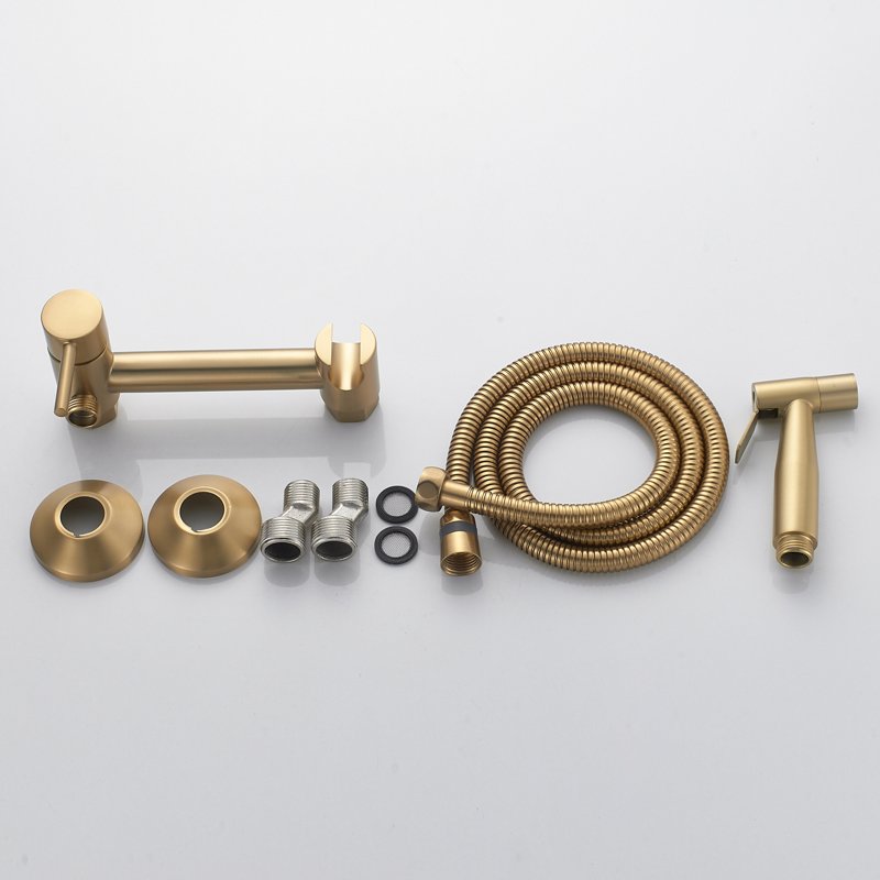 Гигиенический душ со смесителем Shevanik S127T, оружейная сталь