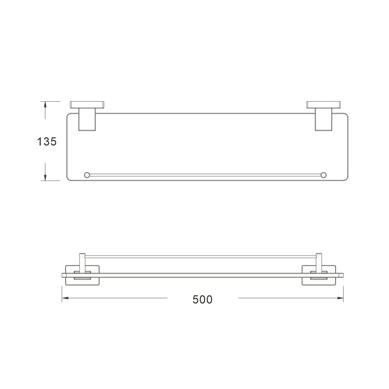 Полка стеклянная Shevanik SG5619C, белый