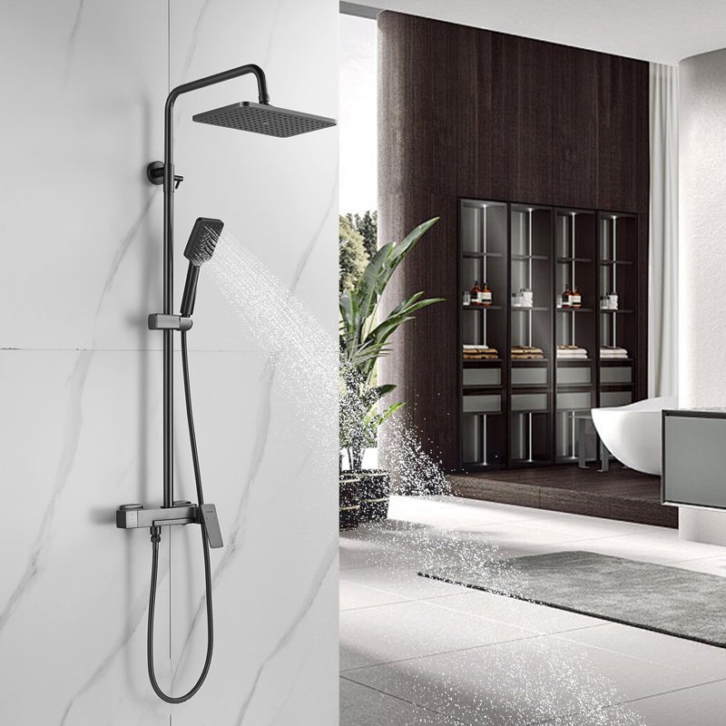 Душевая система Shevanik S8136H, черный